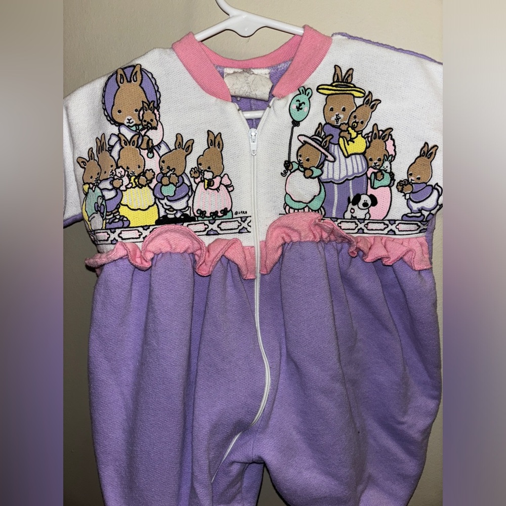 Vintage Kids One Piece with Bunny Design